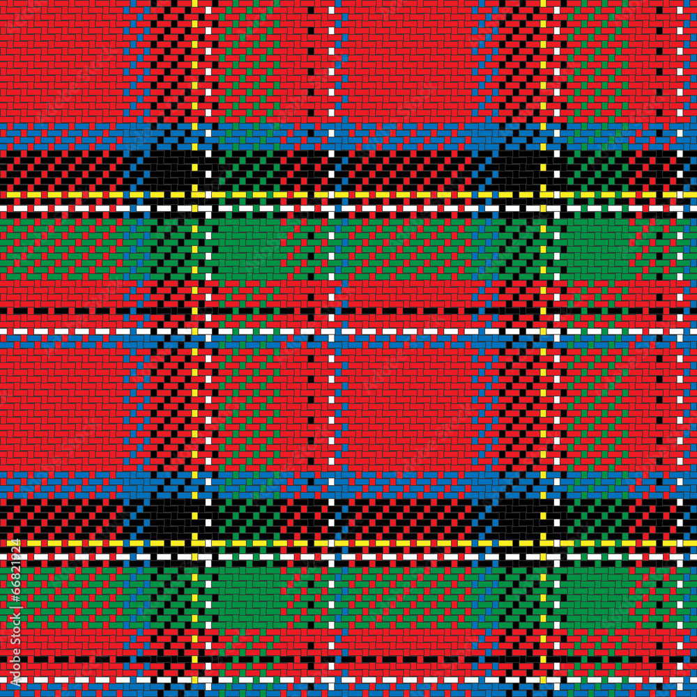 vector seamless pattern Scottish tartan Royal Stewart