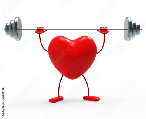 Weights Fitness Indicates Heart Shapes And Exercise
