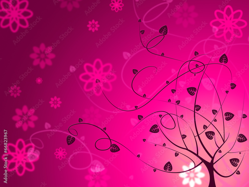 Pink Background Represents Petals Bouquet And Floral Pink Background Represents Petals Bouquet And Floral