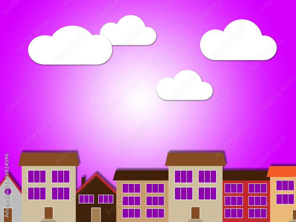 Sun Houses Means Habitation Property And Metropolitan