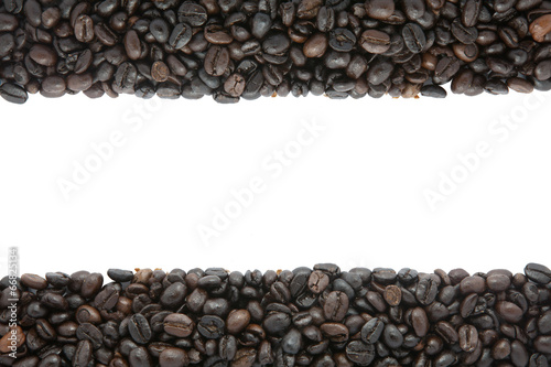 Coffee bean on white background