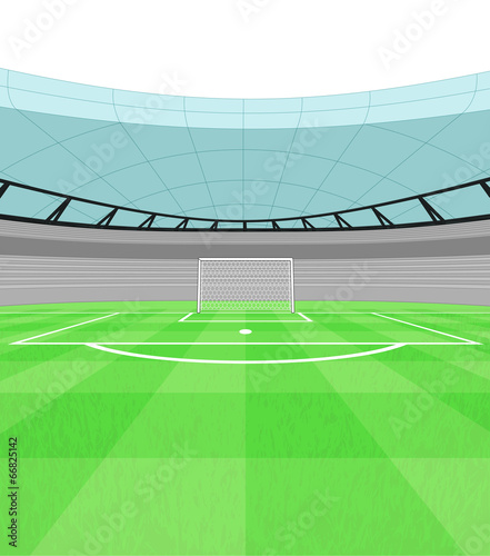 football shooter goal view on playground vector