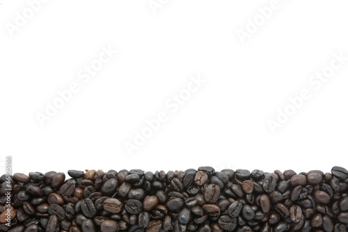 Coffee bean on white background