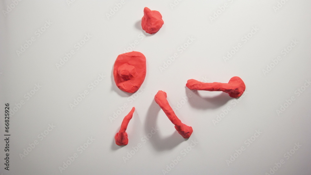 Clay heart shape stop motion animation