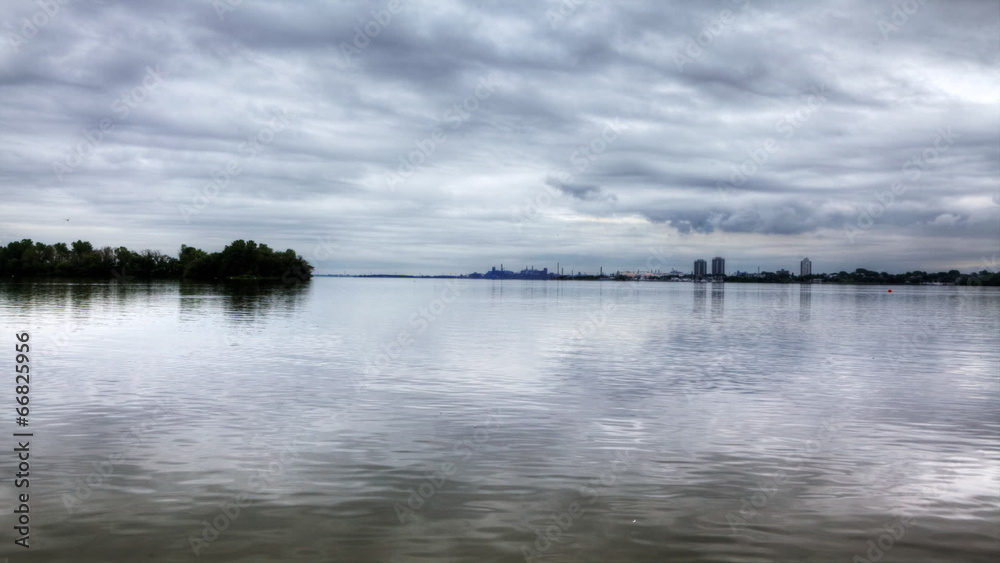 A timelapse view of a serene harbour scene A timelapse view of a serene harbour scene