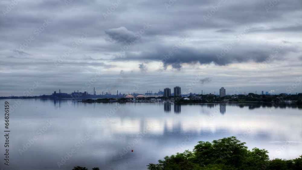 A timelapse view of a beautiful harbour view A timelapse view of a beautiful harbour view