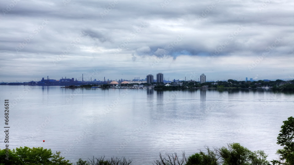 A timelapse view of a serene harbour view A timelapse view of a serene harbour view