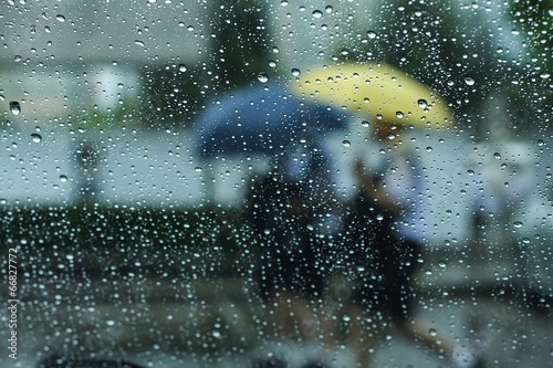 Raining and umbrella