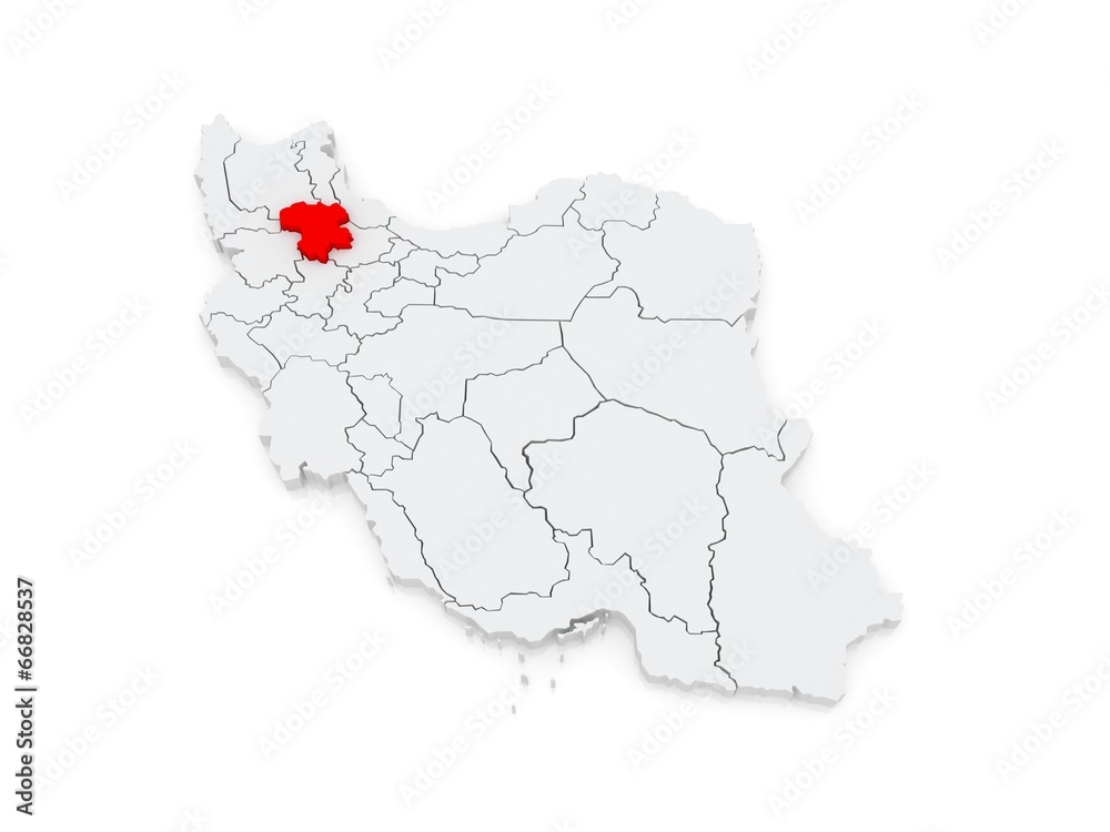 Map of Zanjan. Iran Map of Zanjan. Iran