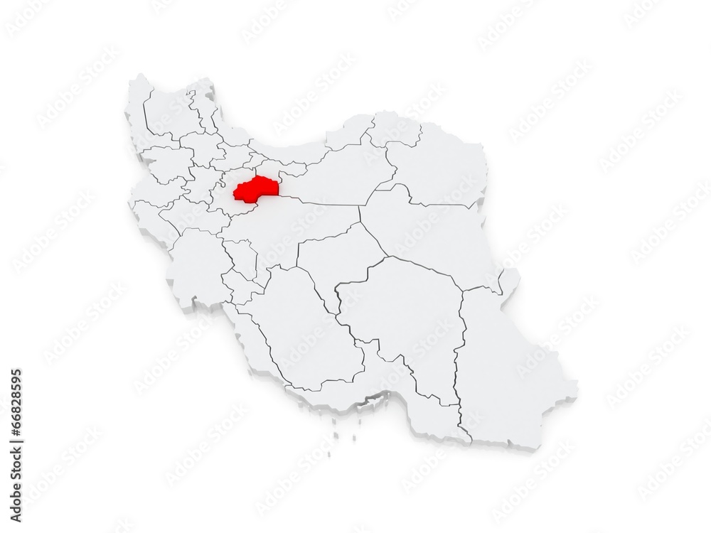 Map of Qum. Iran. Map of Qum. Iran.