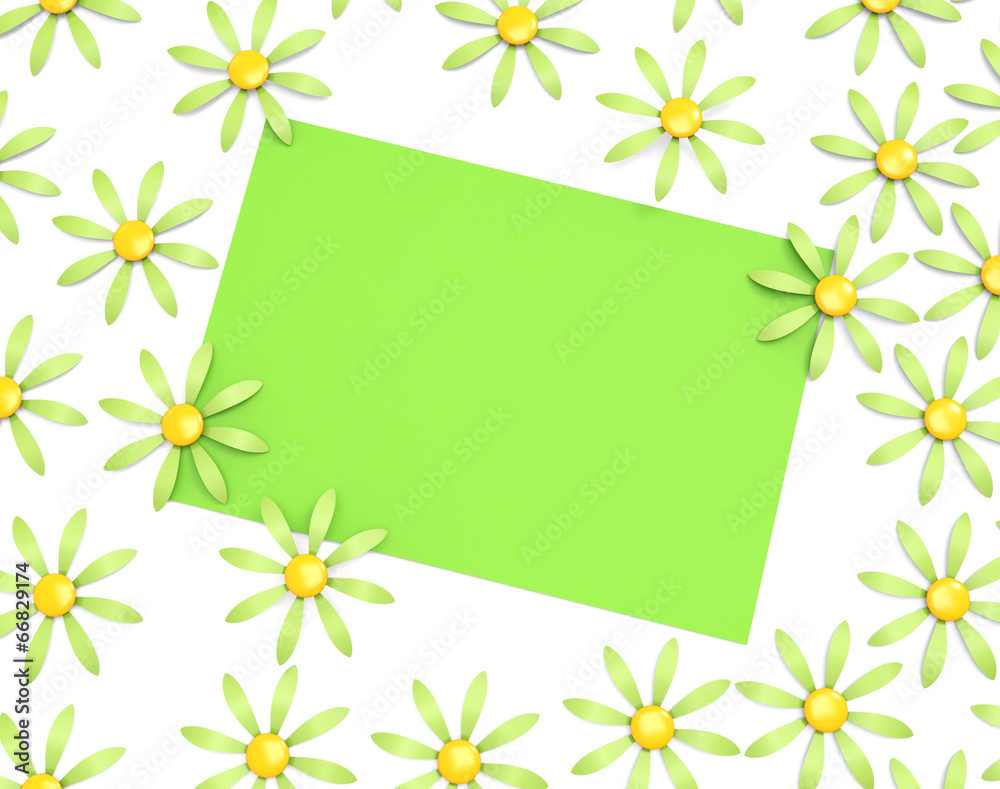 Fototapeta premium Gift Card Shows Text Space And Bouquet