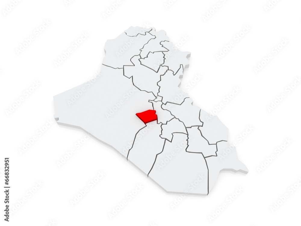 Map of Karbala. Iraq. Map of Karbala. Iraq.