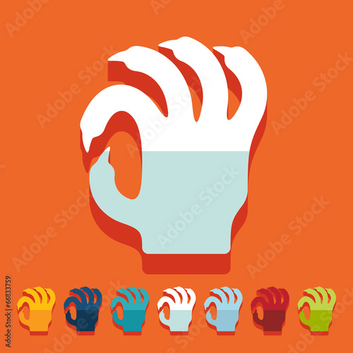 Flat design: hand