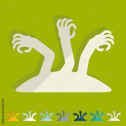 Flat design: hand