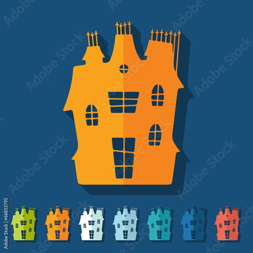 Flat design: house