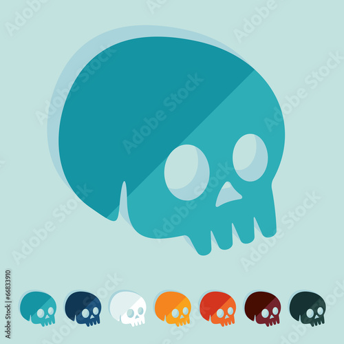 Flat design: skull