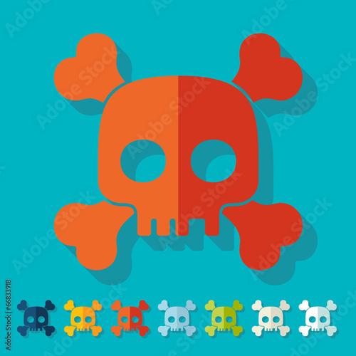 Flat design: skull