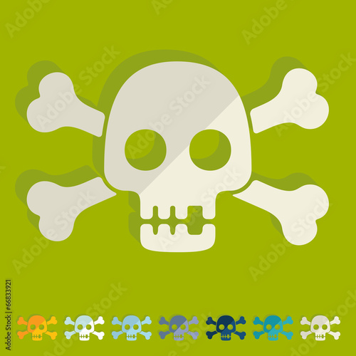 Flat design: skull