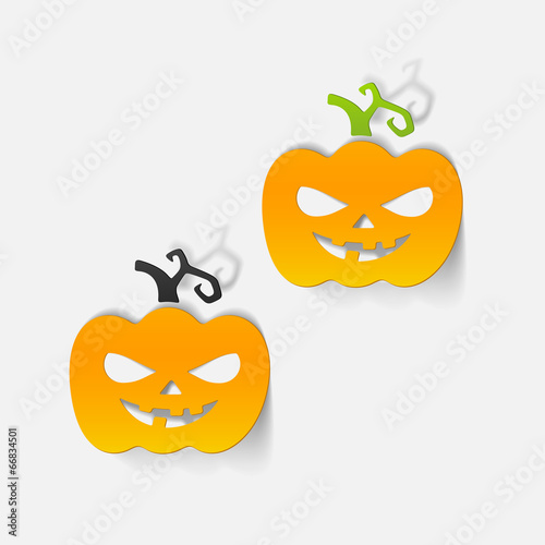 realistic design element: pumpkin