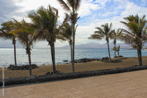 Lanzarote beach on Spanish Canary Island