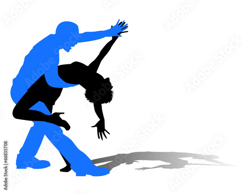 silhouette di ballerini latini