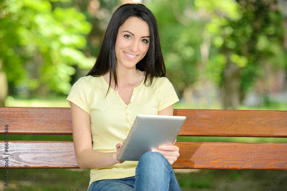 Obraz premium Student In Park