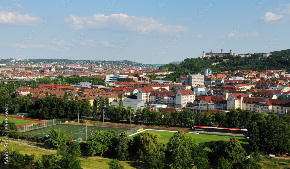 Würzburg, Festung Marienburg und Altstadt