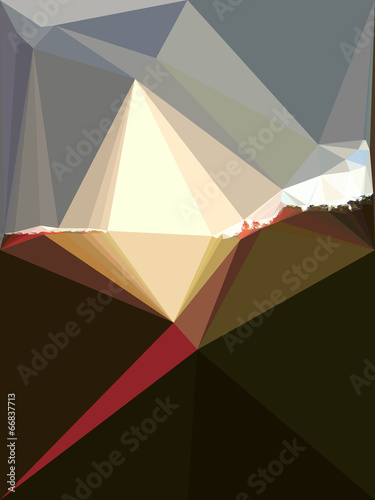Abstract background of polygons resembling sunrise
