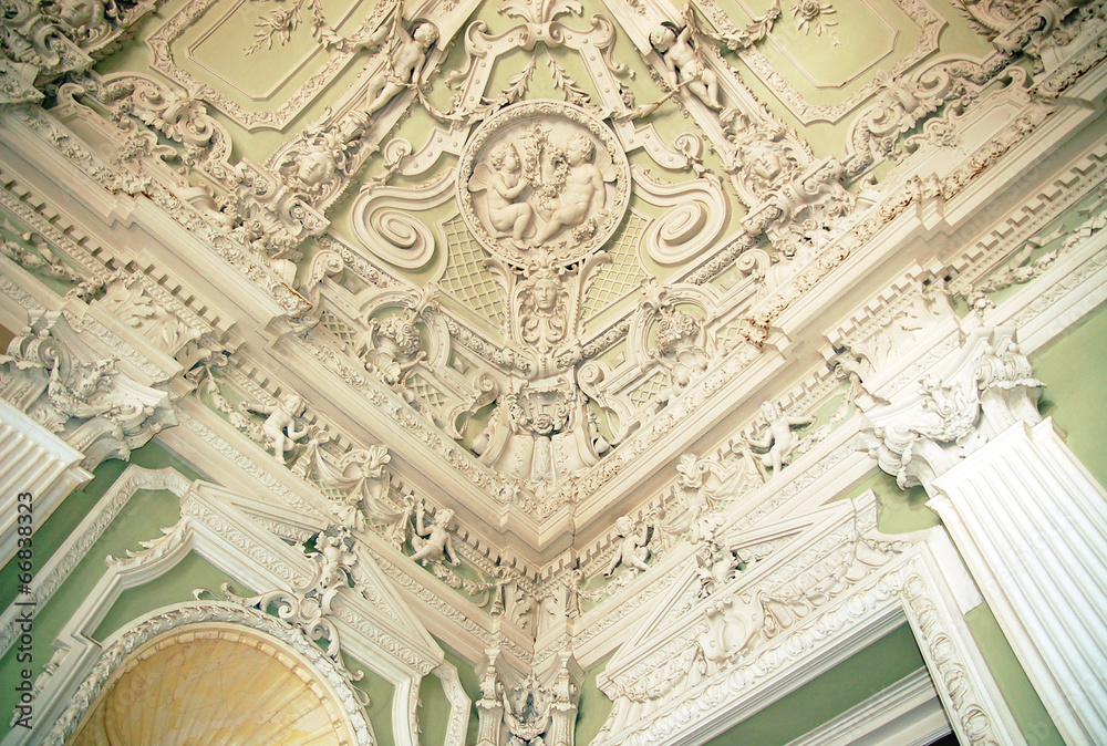 Stucco ceilings in the Moika Palace, St. Petersburg