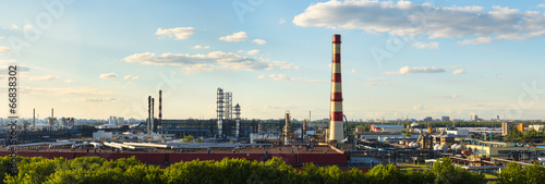 Panoramic view of Moscow Oil-processing factory of GAZPROM