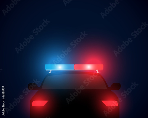rear view police car