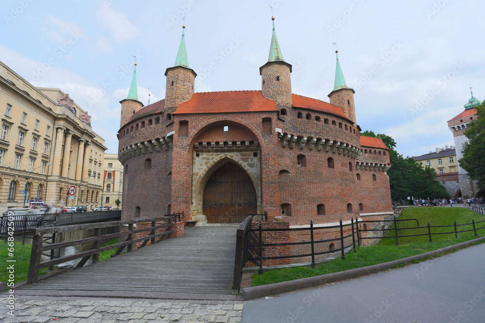 Naklejka premium Kraków - Barbakan