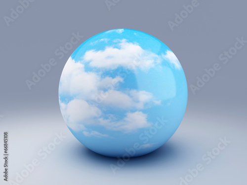 area of blue ​​sky 3d
