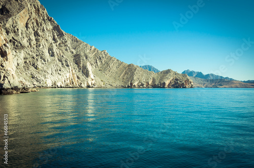 Sea of Musandam peninsula   Oman