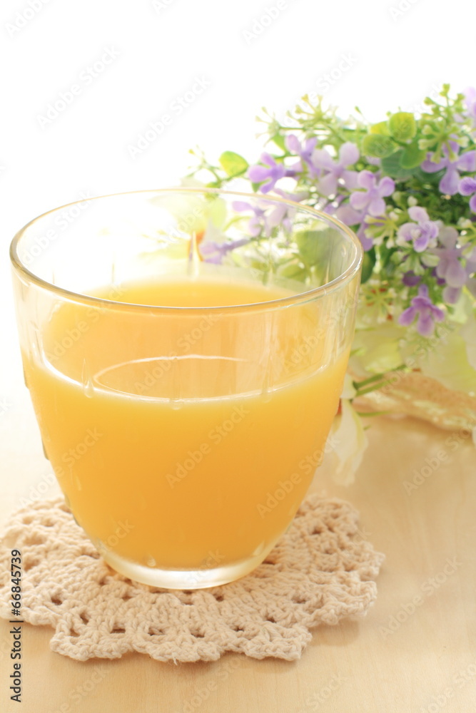 orange juice and flower orange juice and flower