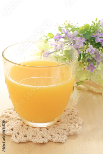 orange juice and flower