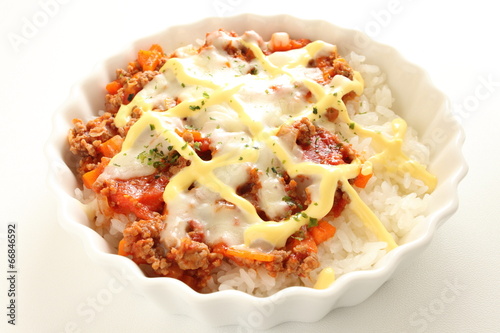 Φωτογραφία Italiand food, Doria with cheese and mayonnaise on top