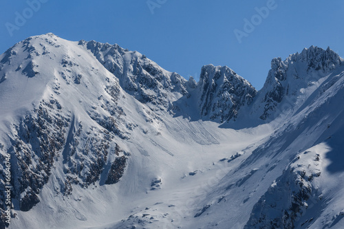 The Fagaras Mountains in winter