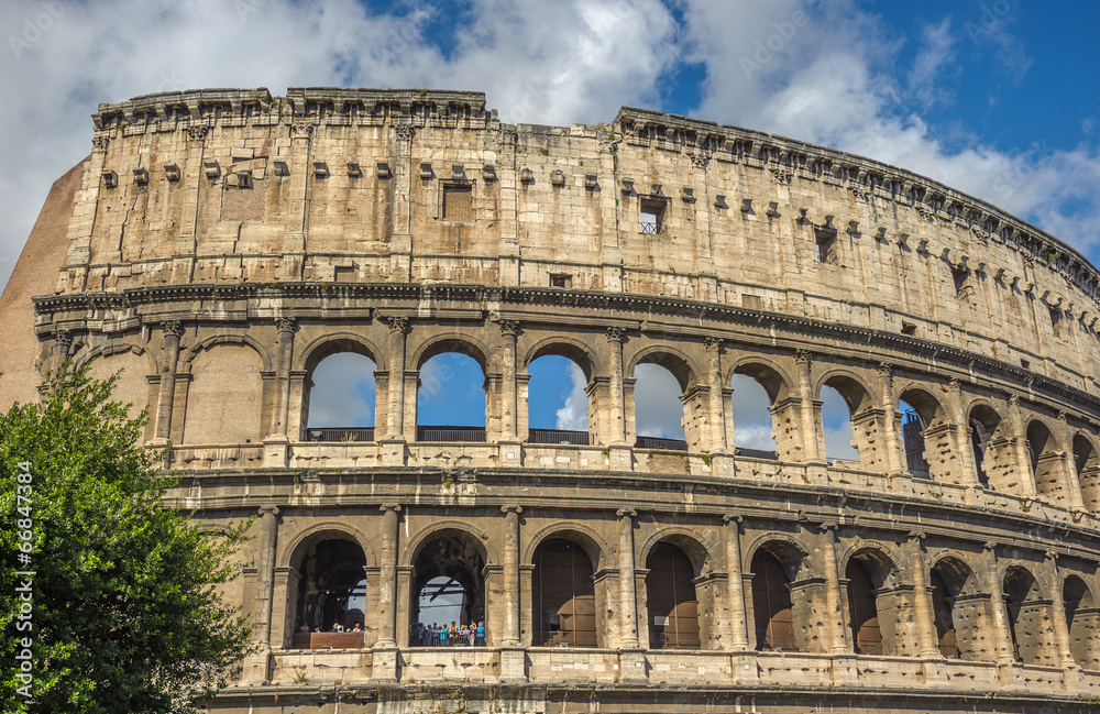 Colosseum (Coliseum), major tourist attraction in Rome, Italy