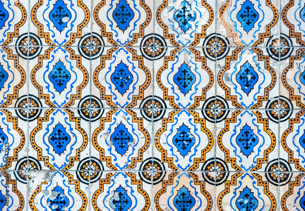 Vintage azulejos, traditional Portuguese tiles