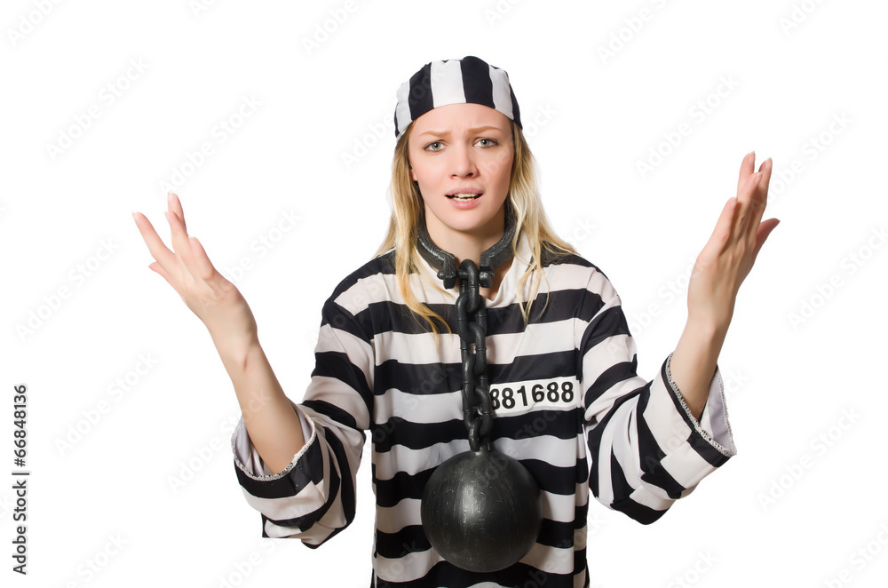 Funny prison inmate in concept Funny prison inmate in concept