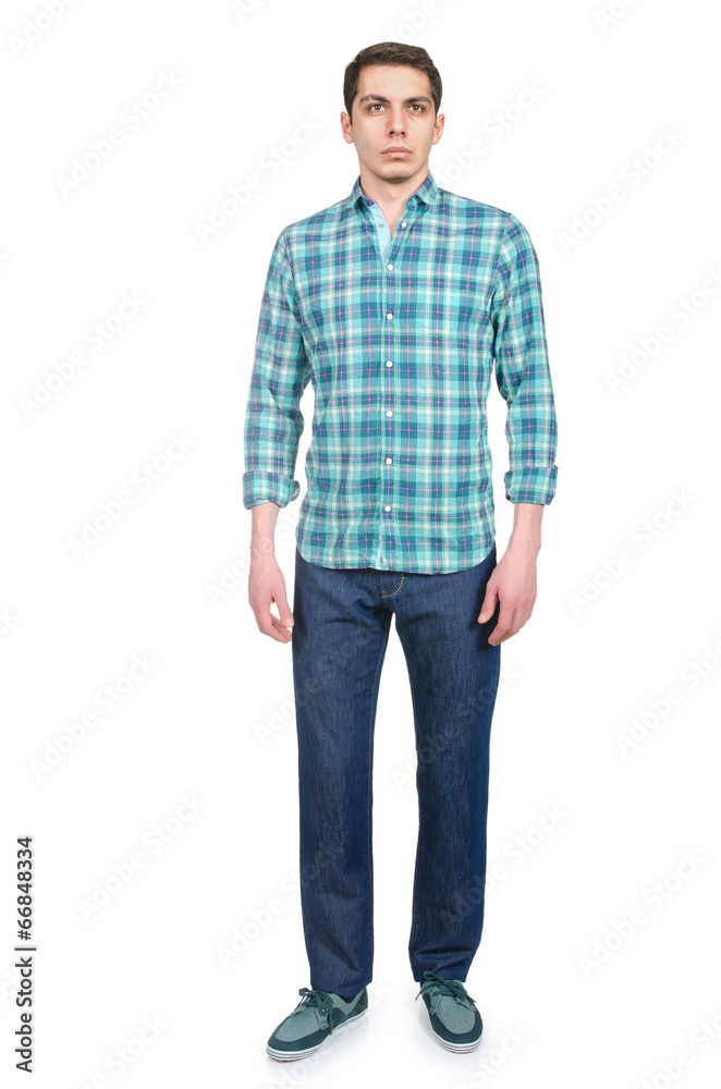 Man in fashion look isolated on white Man in fashion look isolated on white