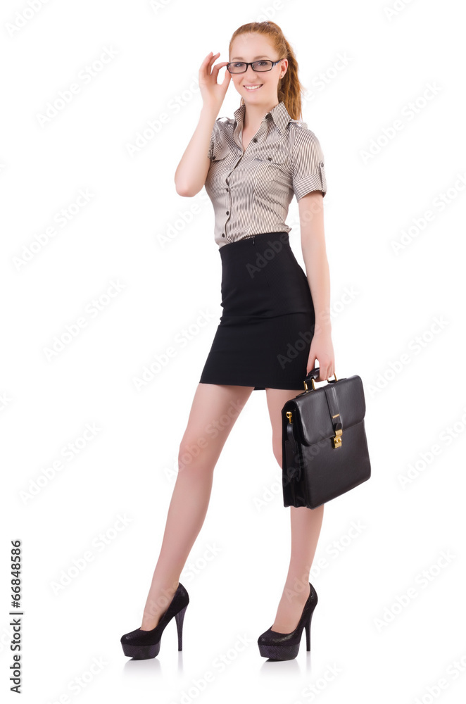 Businesswoman isolated on the white Businesswoman isolated on the white