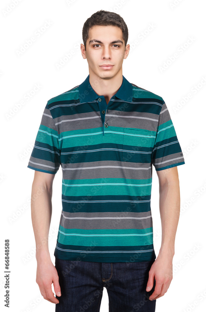 Fototapeta premium Male t-shirt isolated on the white background