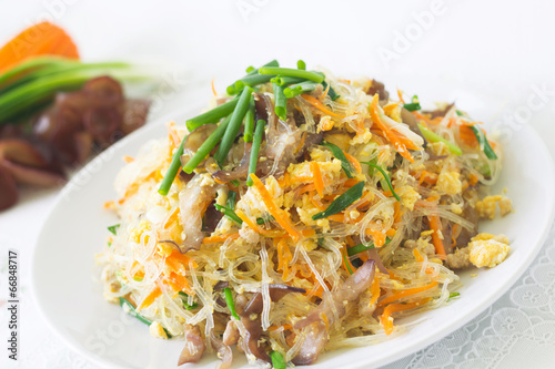 Fried vermicelli noodle  Pad Wun Sen 