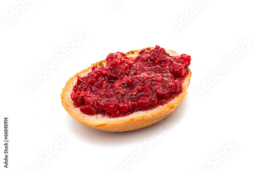 sandwich with raspberry jam
