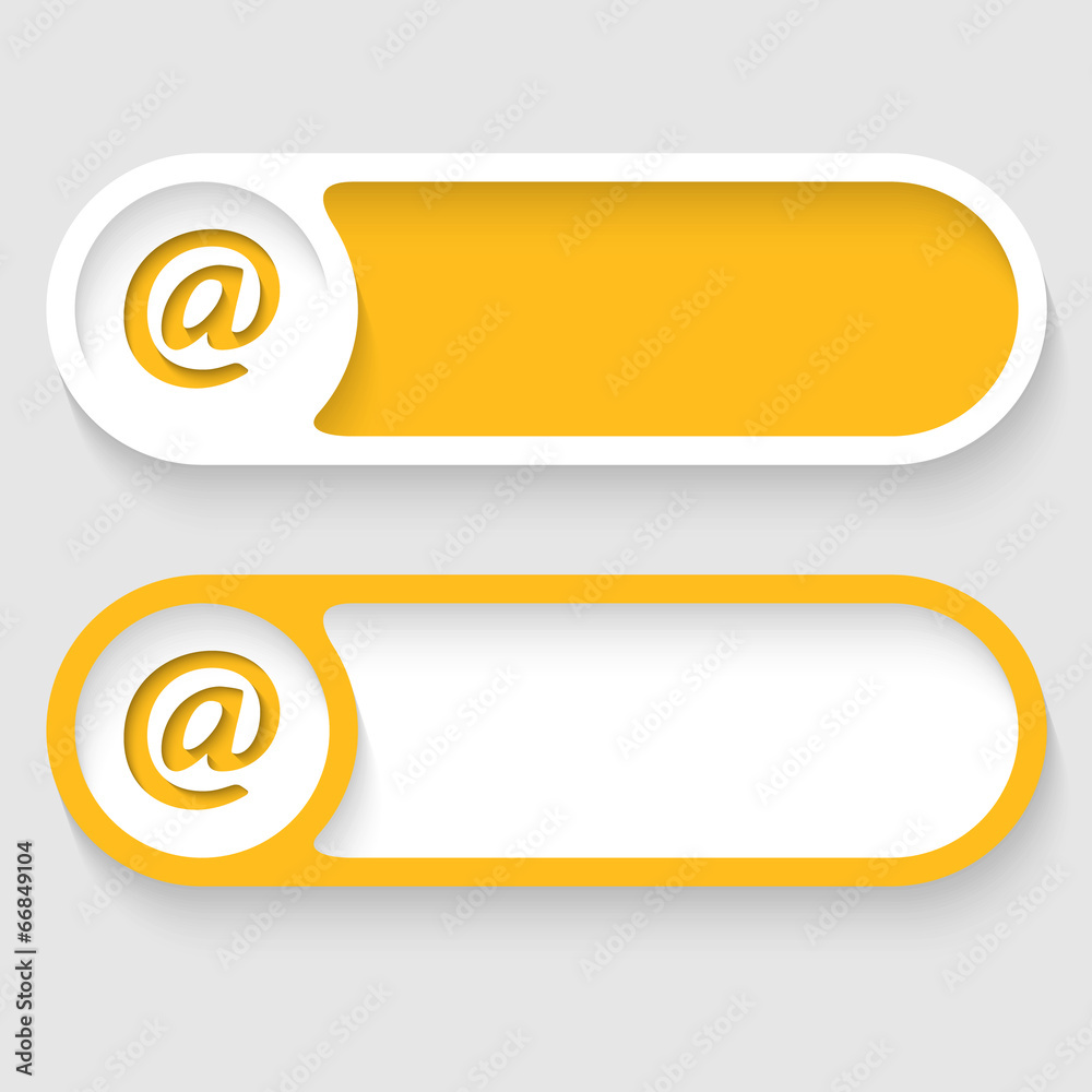 set of two vector abstract buttons with email symbol set of two vector abstract buttons with email symbol