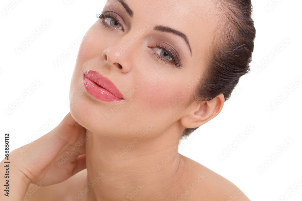portrait of beautiful woman model with fresh daily makeup portrait of beautiful woman model with fresh daily makeup
