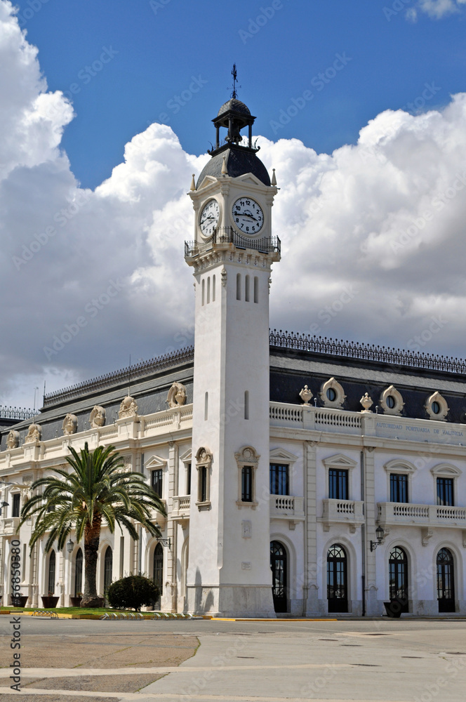 Clock Tower Building in Valencia, Spain