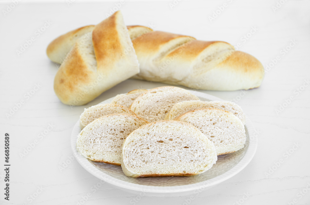 Sliced of traditional vienna bread